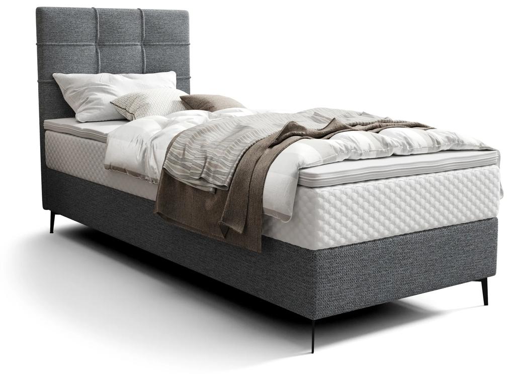 Jednolôžková posteľ 80 cm Infernus Comfort (tmavosivá) (s roštom, bez úl. priestoru). Vlastná spoľahlivá doprava až k Vám domov. 1082330