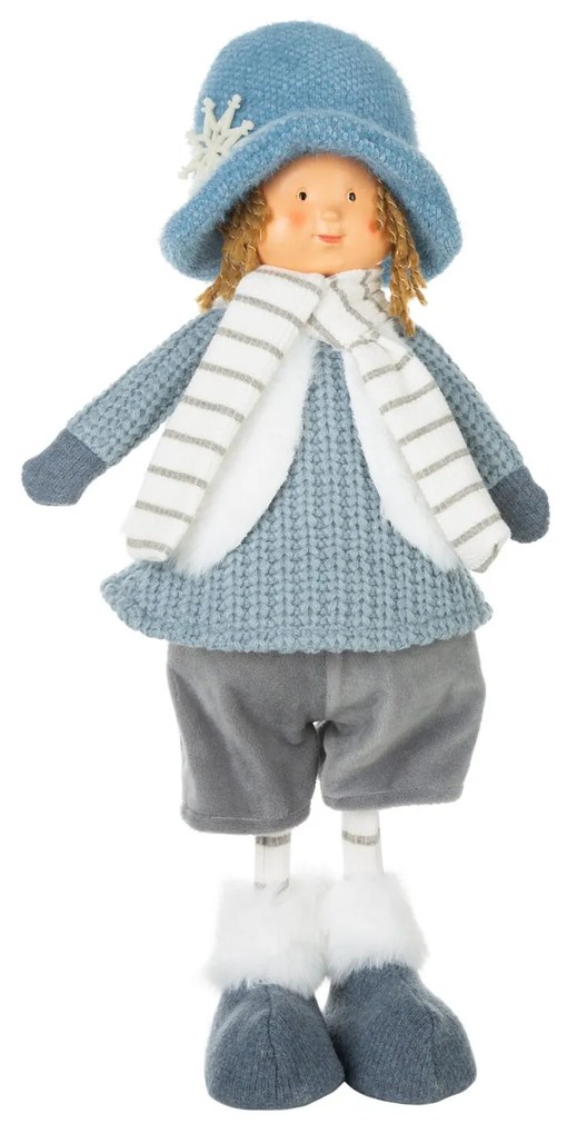 VIANOČNÁ FIGÚRKA BÁBIKA 40 CM MODRÁ