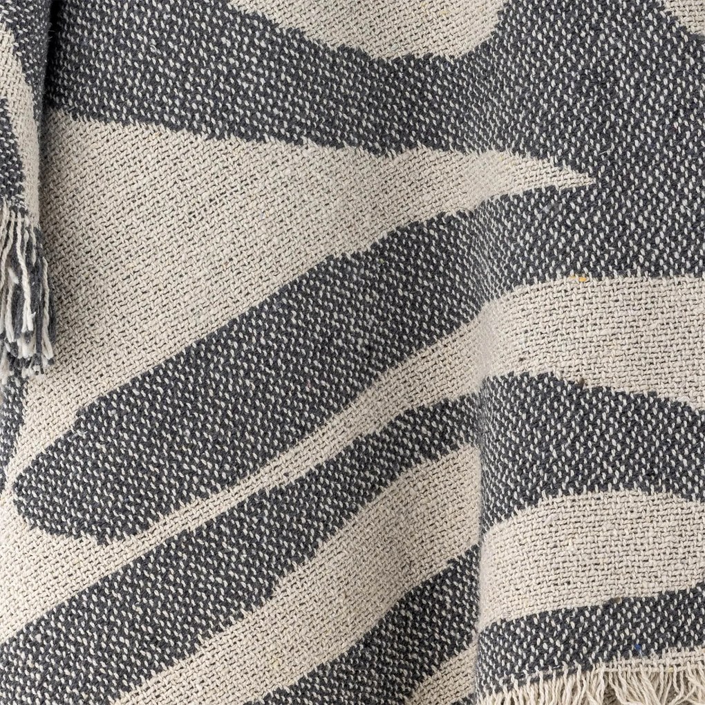 Bloomingville Prehoz z recyklovanej bavlny Alk Blue 130 × 160 cm