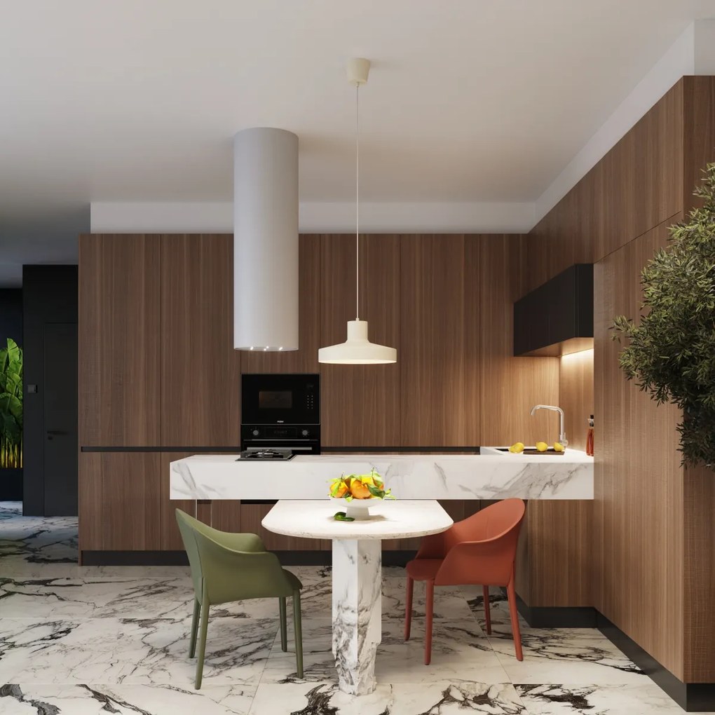 Závesné svietidlo Bilo, 1x béžové kovové tienidlo