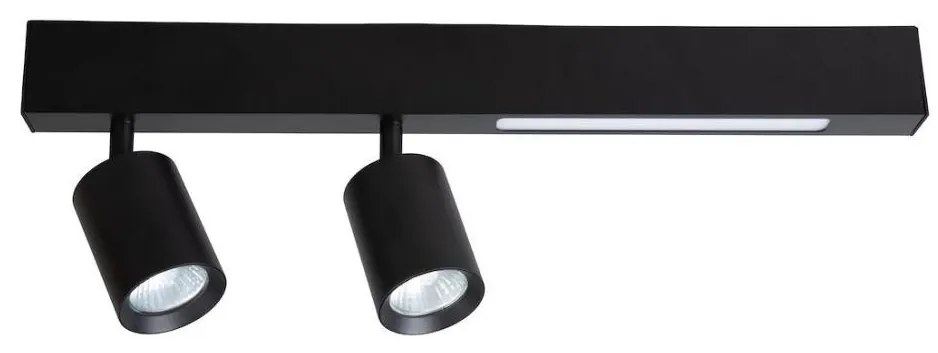 LED Bodové svietidlo MAGNET LED/5W/230V + 2xGU10/60W 3000/4000K čierna