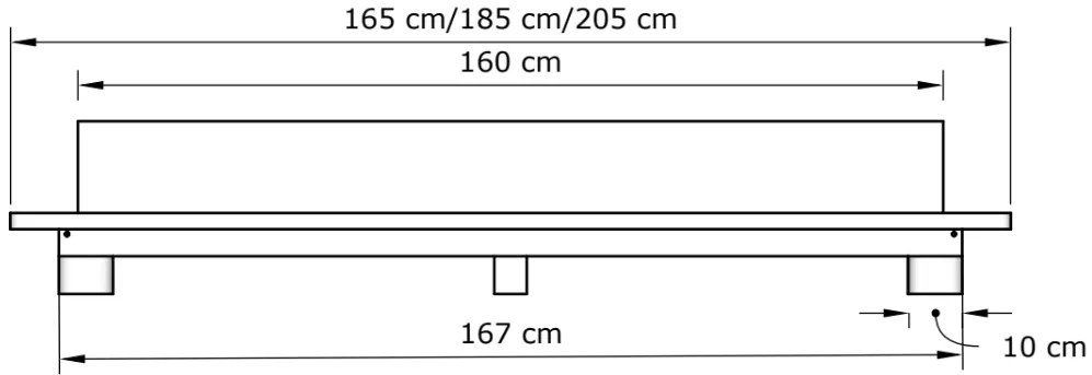 Dvoulůžková postel CONE 02 180x200 z masivu