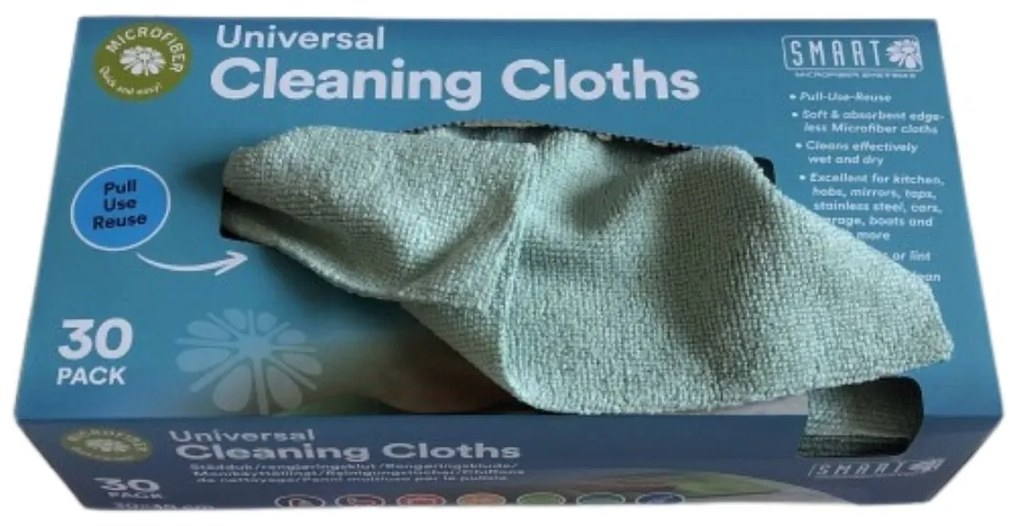 HITEKO (Smart microfiber system) 30ks univerzálnych utierok, handričiek na umývanie - v krabičke