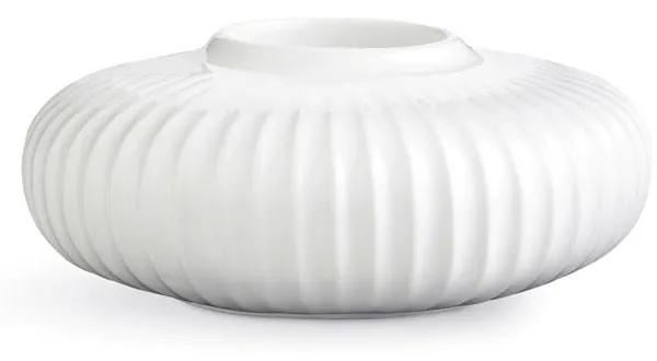 Biely porcelánový svietnik na čajové sviečky Kähler Design Hammershoi, ⌀ 13 cm