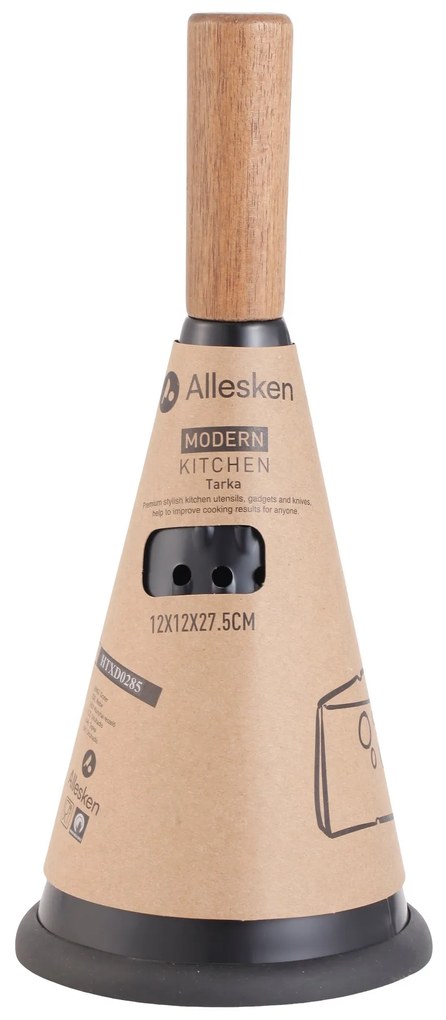 Kuchyňské ocelové struhadlo MODERN KITCHEN 12x12x27,5 cm hnědé/černé