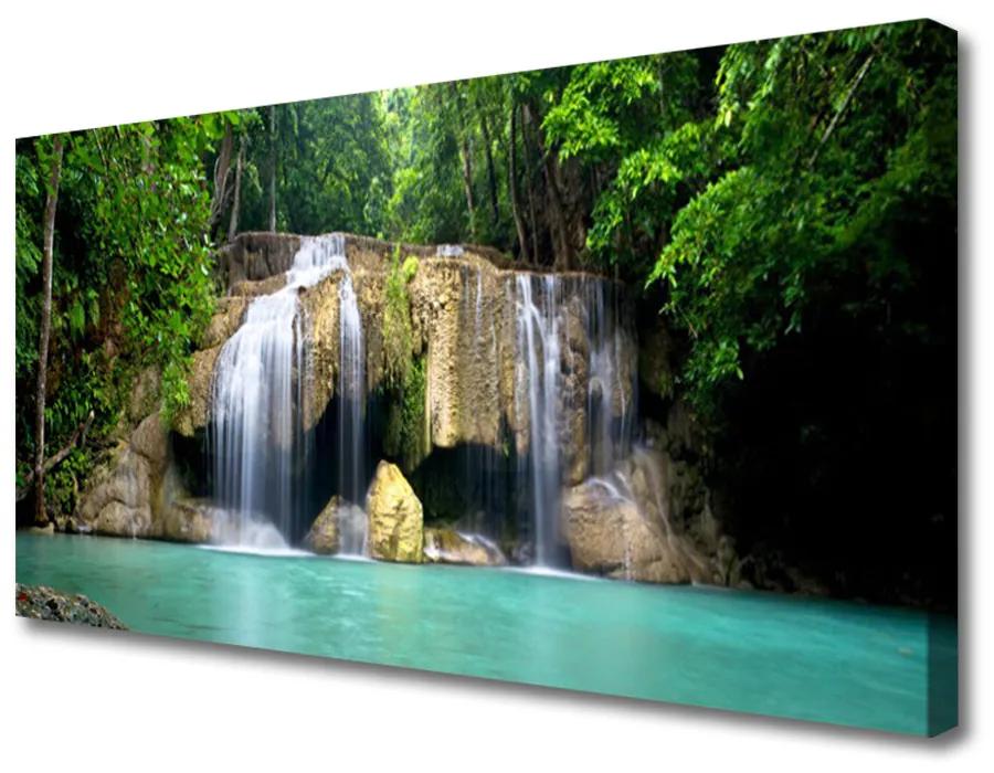Obraz na plátne Vodopád strom príroda 100x50 cm