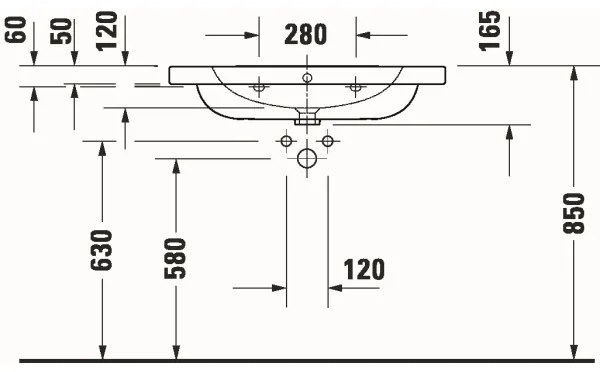 Duravit 23998000002 - Závesné umývadlo D-CODE 80 x 48 cm keramika/lesklá biela