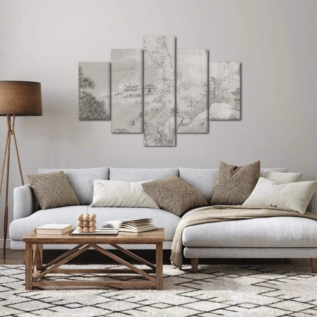 Obraz - Čínska krajina (150x105 cm)