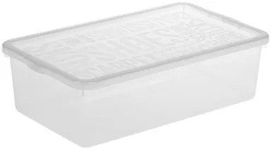 Súprava 4 ks úložných boxov na topánky s vekom, na dámske BARBIE 5 l – 19 x 34 x 10 cm