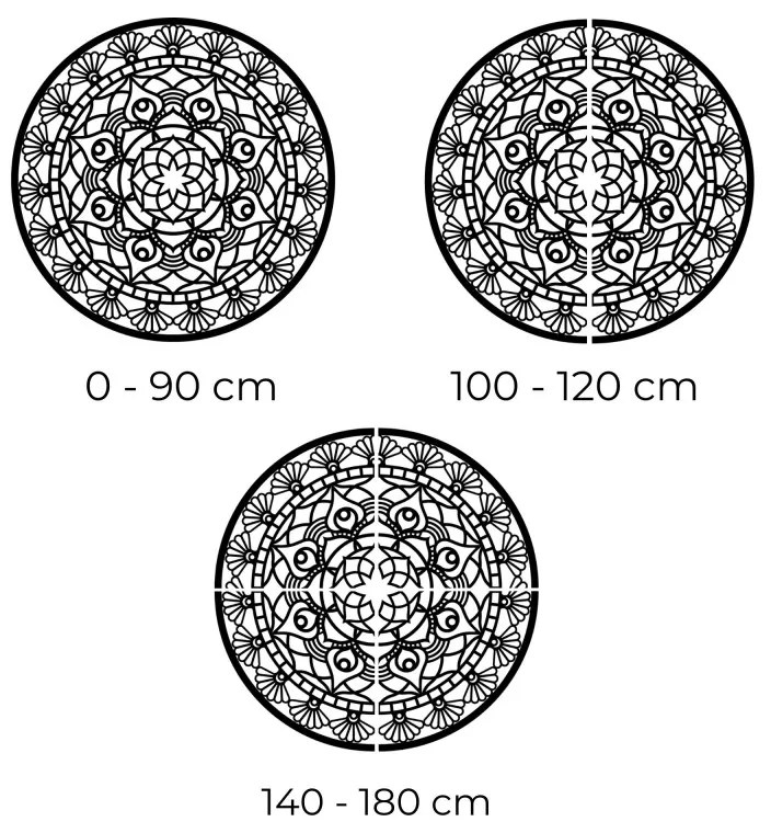 Drevená mandala harmónie – Elegantná dekorácia na stenu I SENTOP HDF0176