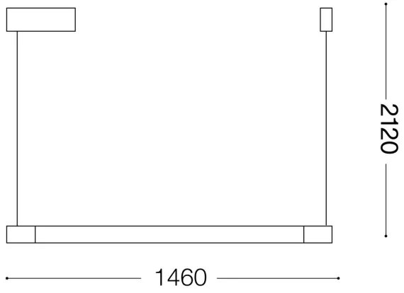 Ideal Lux - LED Luster na lanku YOKO LED/17W/230V CRI 90 čierna