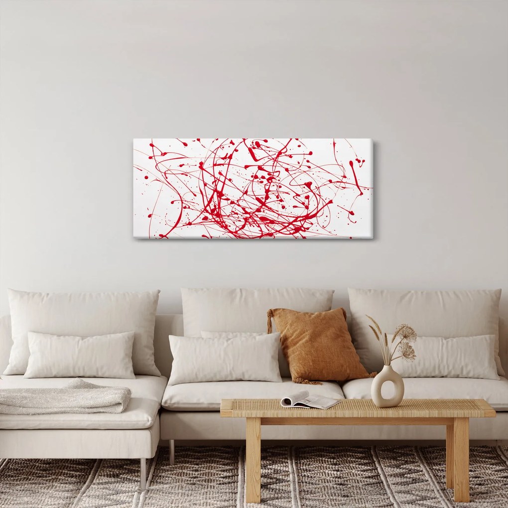 Obraz technikou Drippingu (120x50 cm)