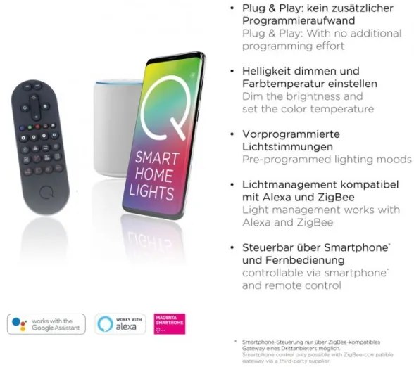 Paul Neuhaus 8007-70-LED Stmievateľné svietidlo Q-PIATO LED/35W/230V 2700-5000K+DO