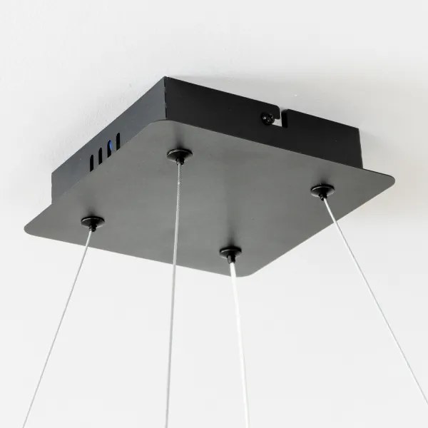 Brilagi - Závesný stmievateľný LED luster na lanku FALCON II LED/80W/230V 40x40 cm čierna + diaľkové ovládanie