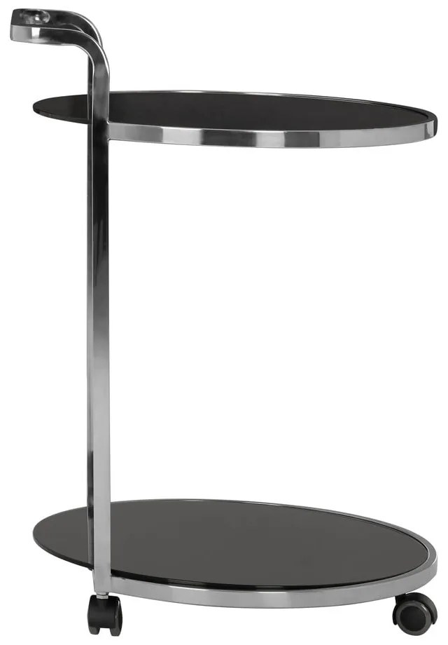 Servírovací stolík na kolieskach so sklenenou doskou ø 50 cm Ackley – Premier Housewares