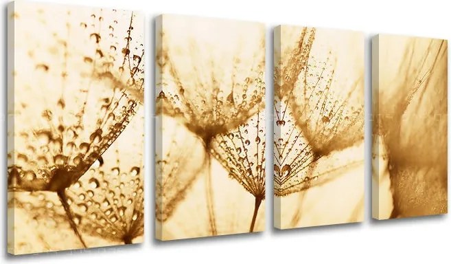 Obraz na stenu 4 dielny KVETY KV071E41 - 120x60 cm