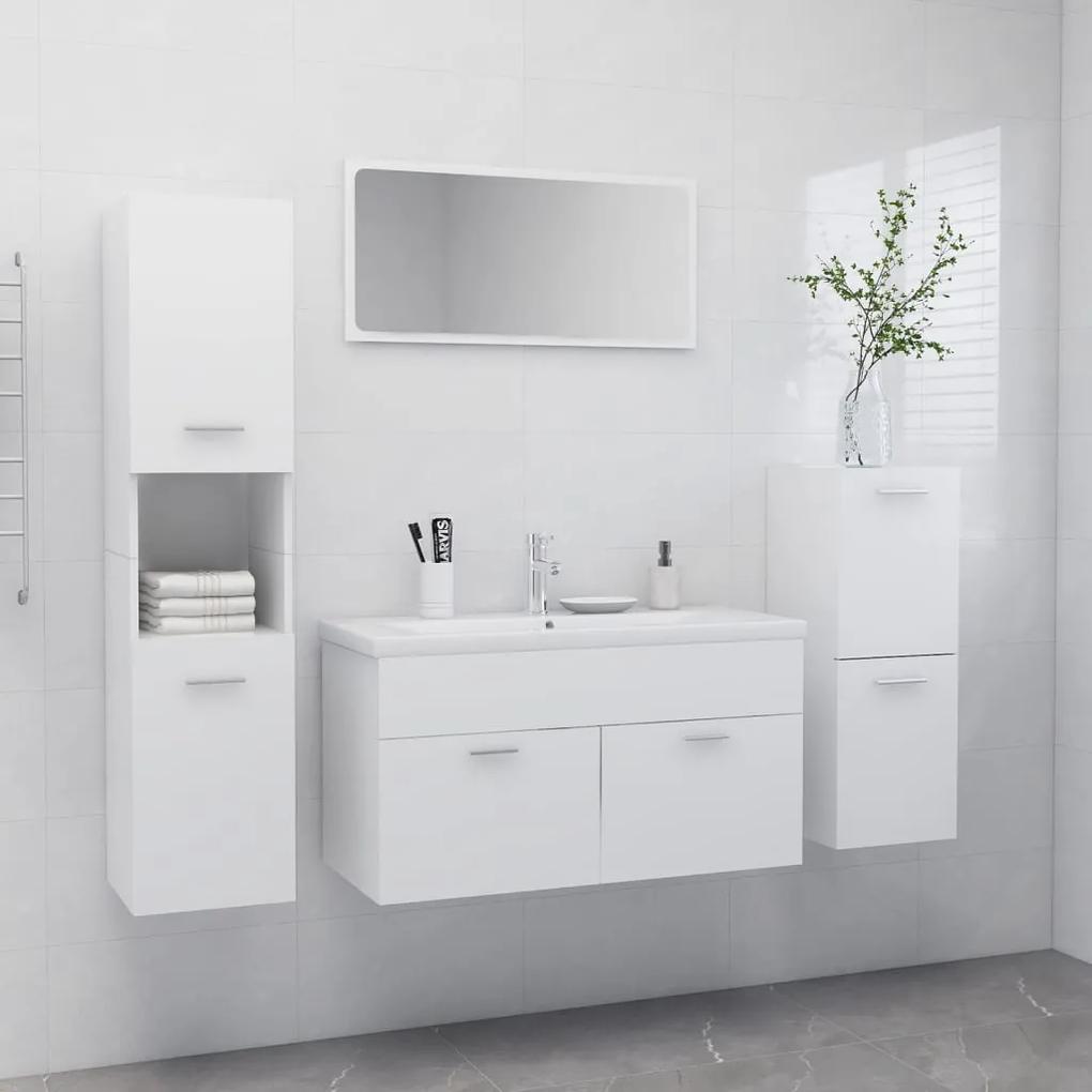 Súprava kúpeľňového nábytku biela drevotrieska 3071378