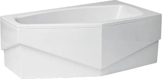 Polimat Akrylátová asymetrická vaňa Marika 140x80 L(R) AS POLIMAT-Farba: Biela, POLIMAT-Orientácia: Ľavá