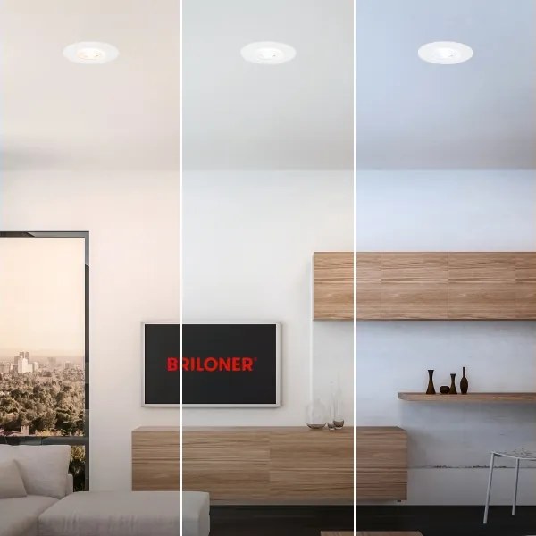 Briloner 7605036-SADA 3xLED Kúpeľňové podhľadové svietidlo 3xLED/4,9W/230V IP44 biela