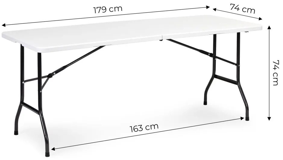 Cateringový stôl do záhrady rozkladací 180 cm