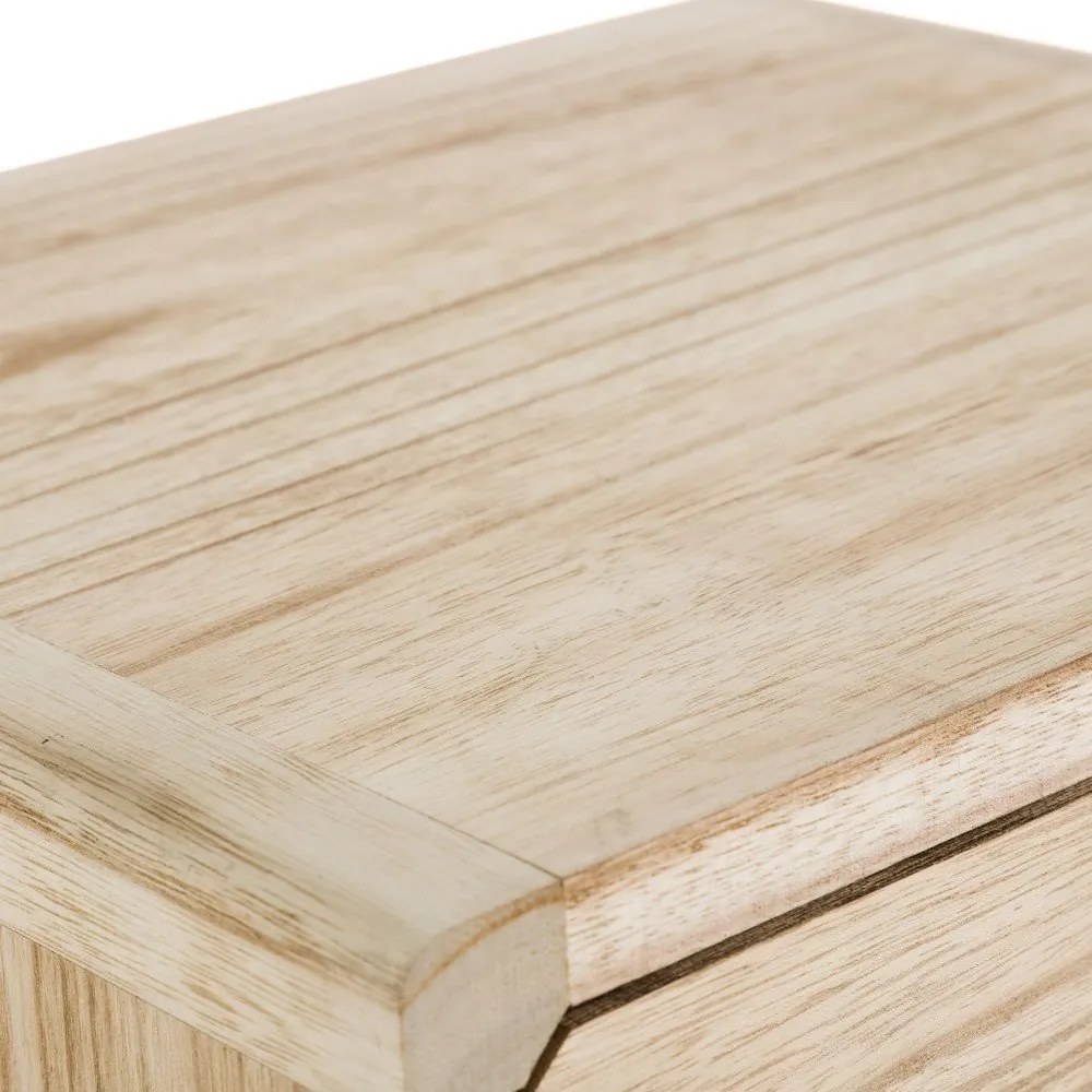 Nočný stolík z exotického dreva v prírodnej farbe Natural Way - Casa Selección