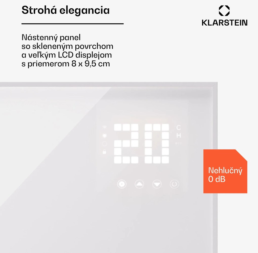 Klarstein Wonderwall Smart Bornholm, Infražiarič, 90x50cm, App, 480W