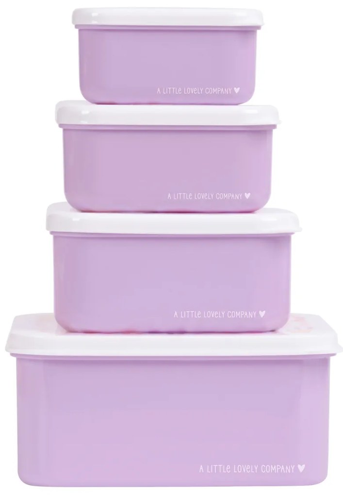 A Little Lovely Company - súprava štyroch desiatových škatuliek - kvetinová záhrada