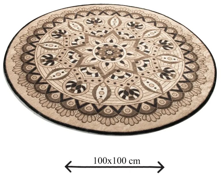 Kúpeľňový koberec Damal 100 cm béžový