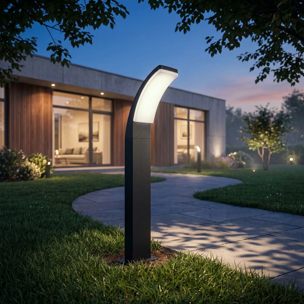 Toolight Toolight,, JNH033-G, záhradný LED stĺpik, v. 60 cm, 12 W, 4500 K, IP44, čierna matná, OSW-56227
