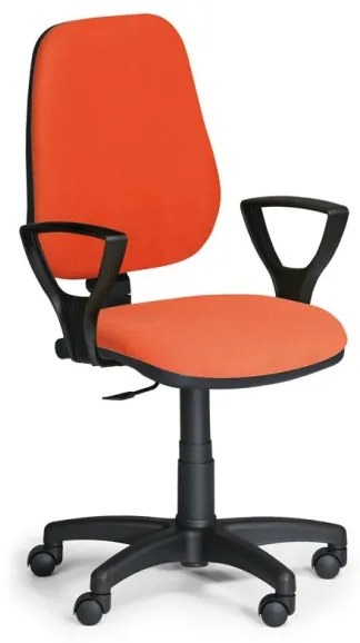 Euroseat Kancelárska stolička COMFORT PK s podpierkami rúk, oranžová