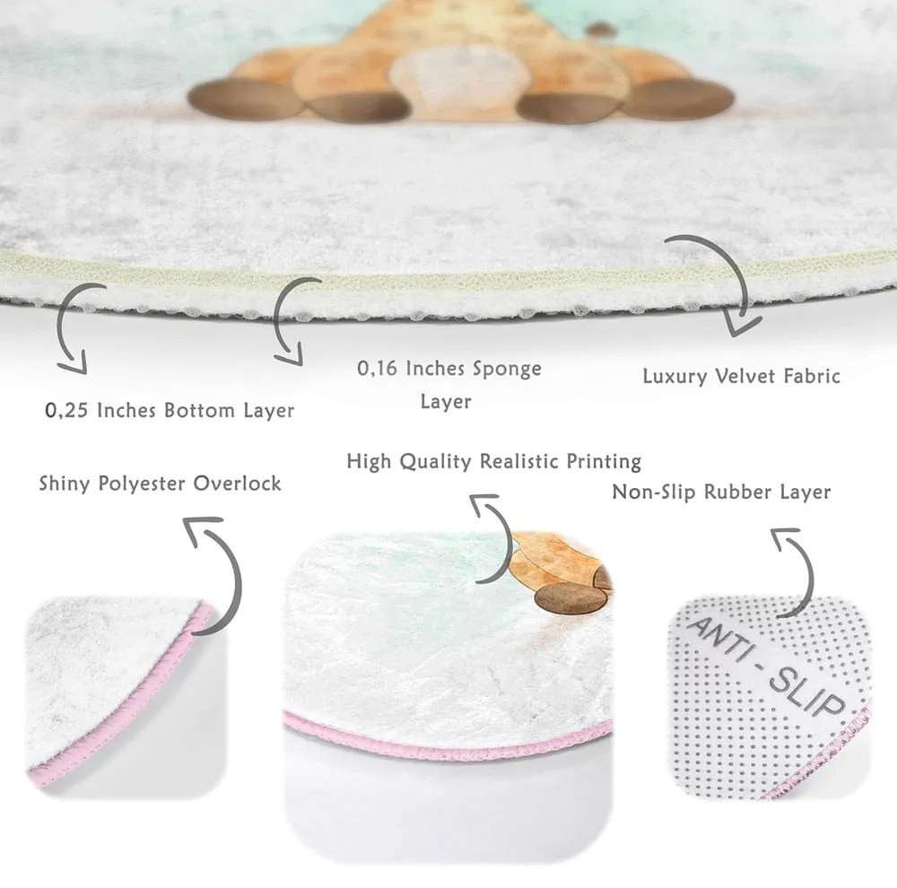 Biely detský koberec ø 100 cm Comfort – Mila Home