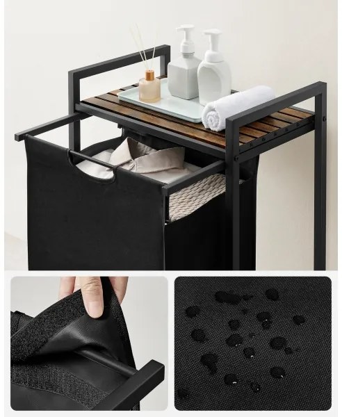 Kôš na bielizeň REX hnedá/čierna