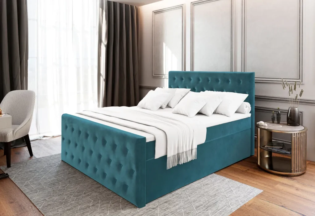Čalúnená posteľ boxspring FENDI - casablanca 8 / 180x200 / bez vrchného matraca