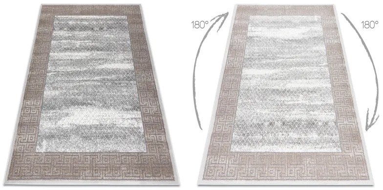 Moderný koberec NOBLE  1512 67 vzor rámu, Grécky vintage, krémovo/ béžový
