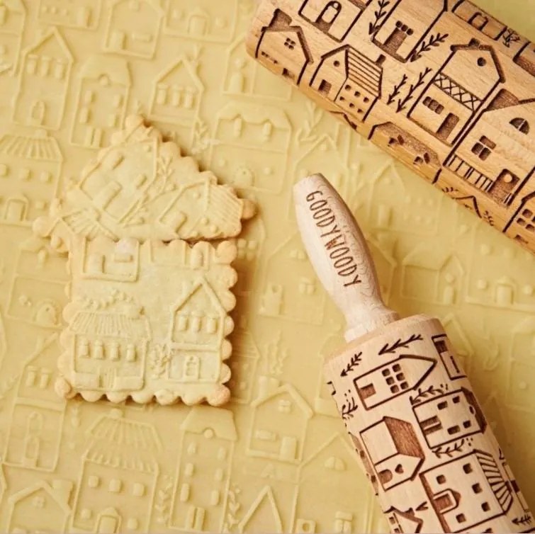 Goody Woody Embosovaný valček na cesto Scandinavian City – malý