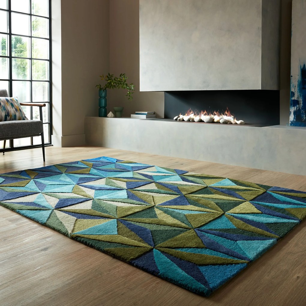 Flair Rugs, Kusový koberec Illusion Reverie Blue, 120x170, viacfarebná, detská izba