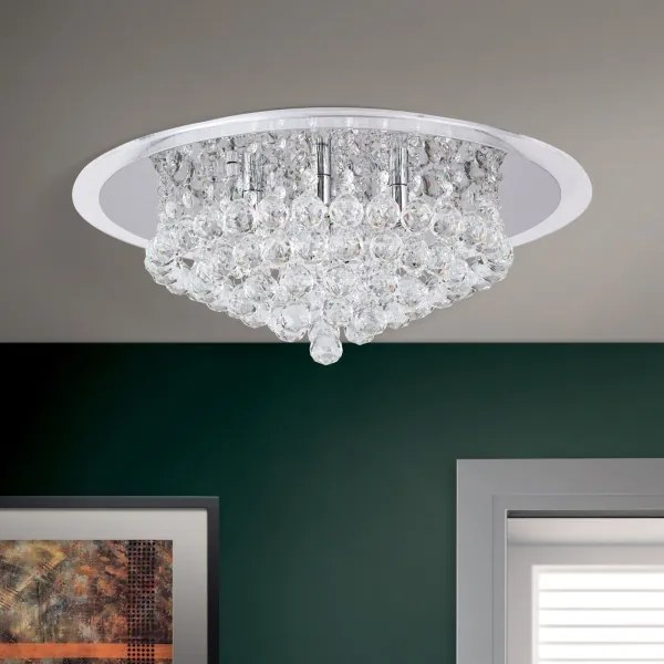 Orion DLU 2378/6/50-Krištáľové str. svietidlo GLORIA 6xG9/40W/230V pr.50 cm chróm