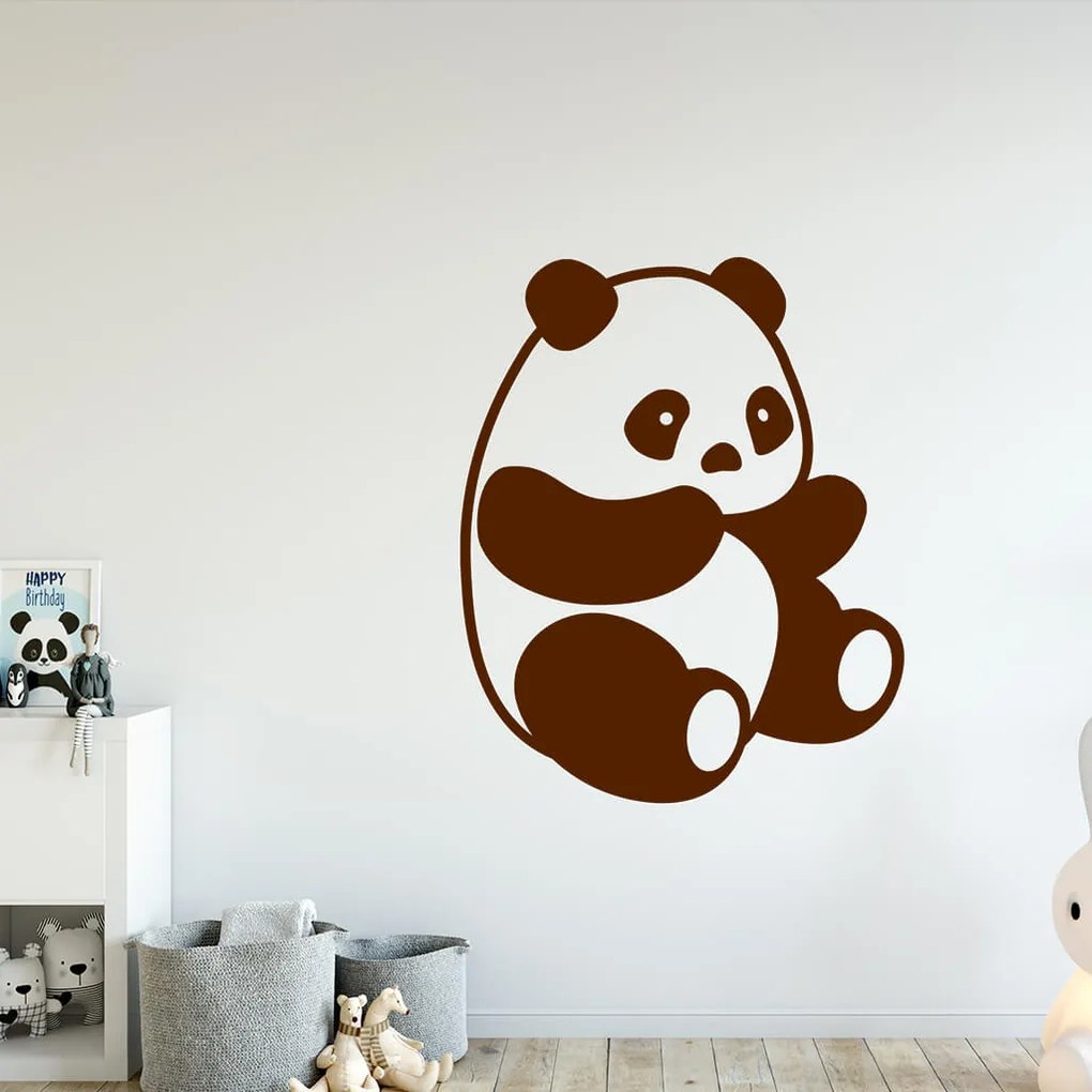 Veselá Stena Samolepka Roztomilá panda Farba: biela, Veľkosť: 40 x 32 cm