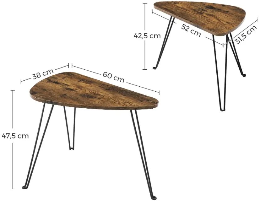 TRENDIE Dvojdielny konferenčný stolík Liby
