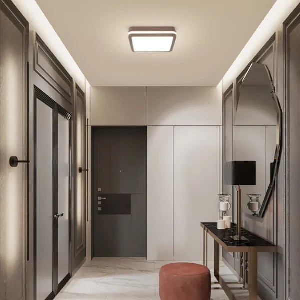 Brilagi-LED Vonkajšie svietidlo so senzorom BENE LED/24W/230V 26x26 cm hnedé IP54