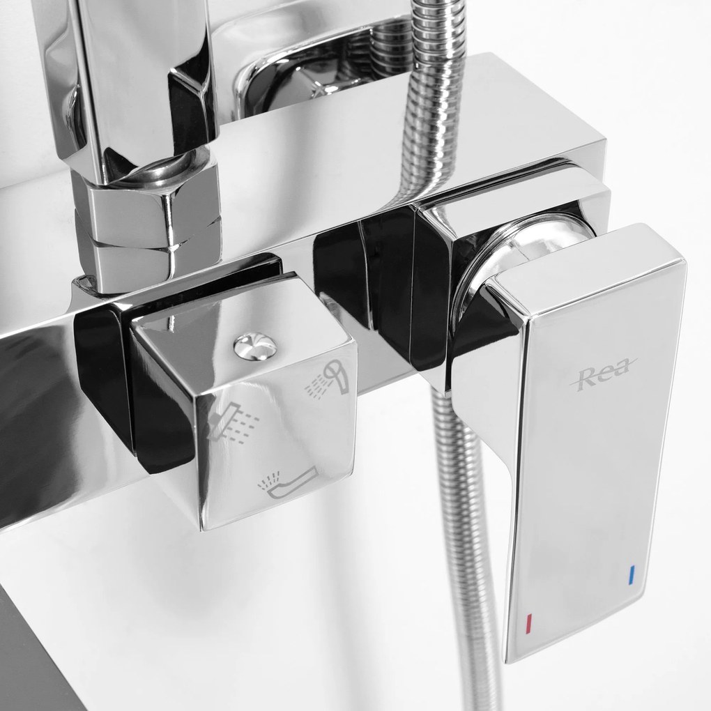 Rea Navaro - sprchový set s vaňovou výlevkou, chróm, REA-P0802