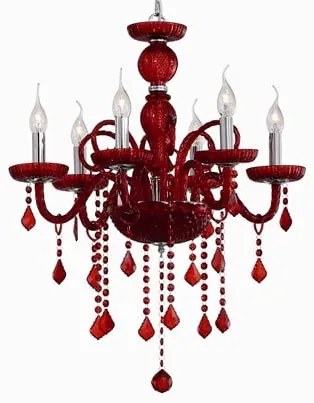 Interierové rustikálne svietidlo IDEAL LUX Giudecca SP6 Rosso 027418
