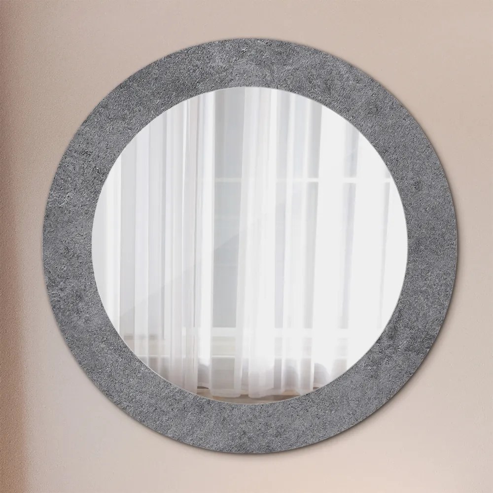 Okrúhle ozdobné zrkadlo na stenu Betónová textúra fi 60 cm