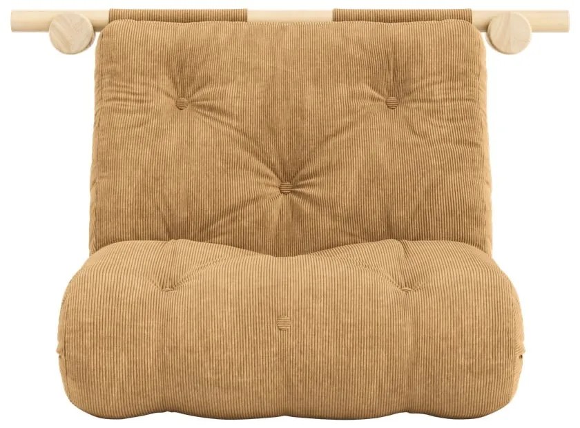 Svetlohnedé menčestrové kreslo Hooked – Karup Design