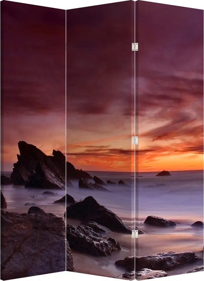 Paraván - Západ slnka na pobreží (126x170 cm)