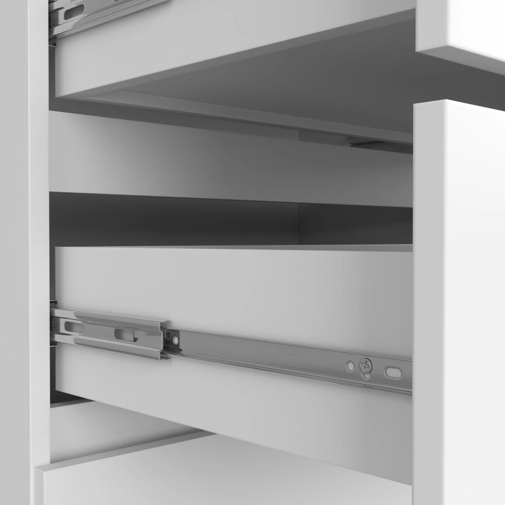 Komoda Kuba 140 cm 10 zásuviek biela