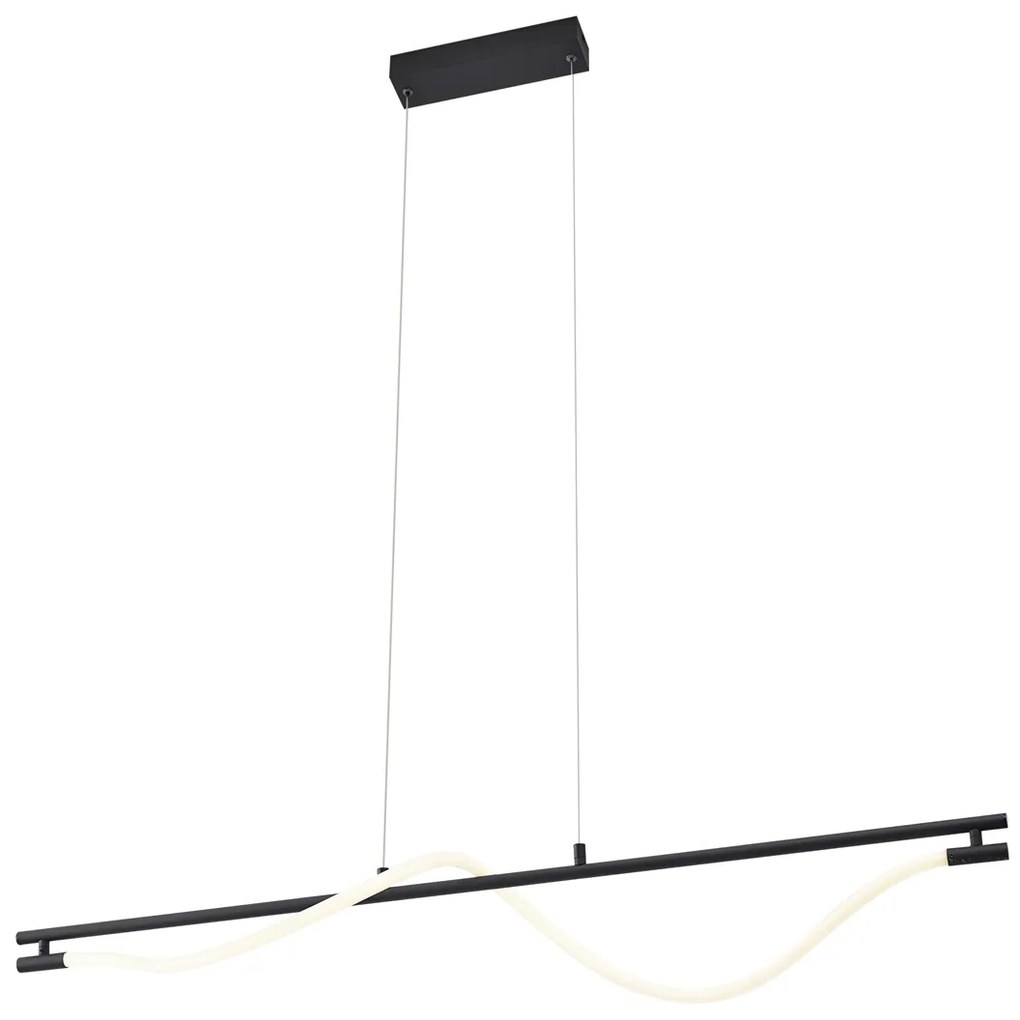 Moderná čierna závesná lampa vrátane LED 3-stupňovo stmievateľná - Twirl