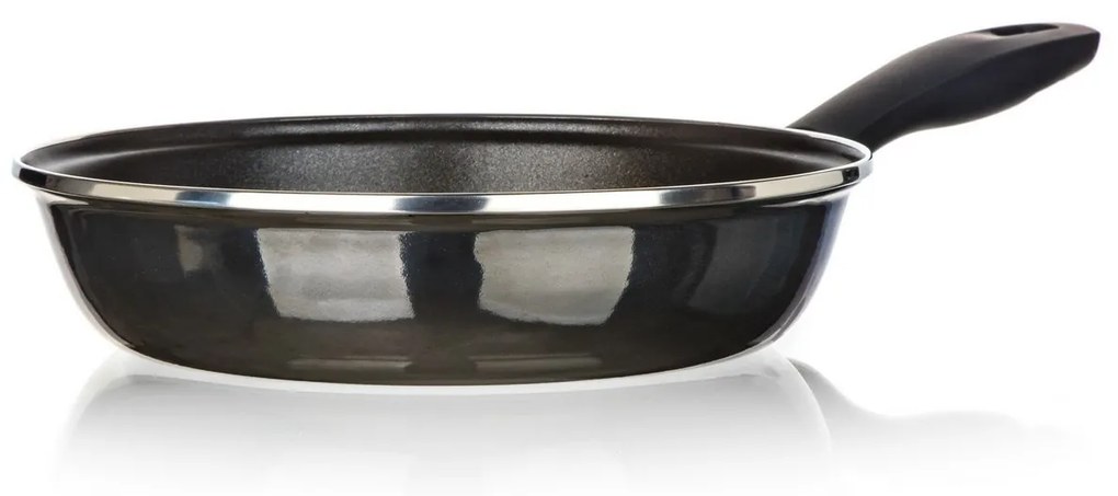 Banquet Panvica smaltovaná METALLIC Black 24 cm, s nepriľnavým povrchom, 24 cm