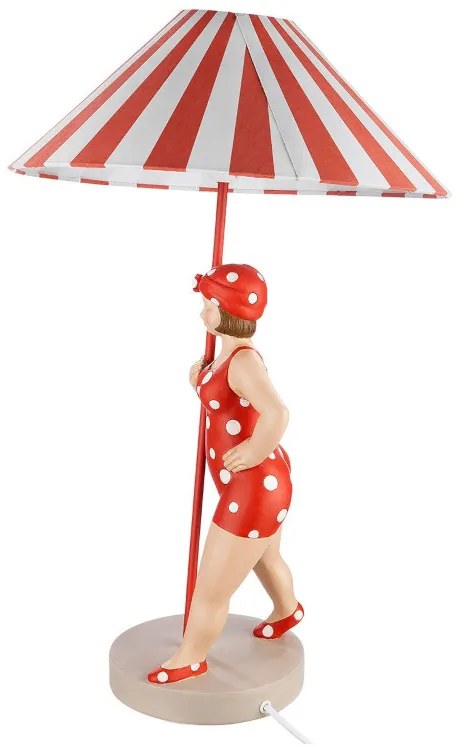 Dekor retro stolná lampa červená BECKY