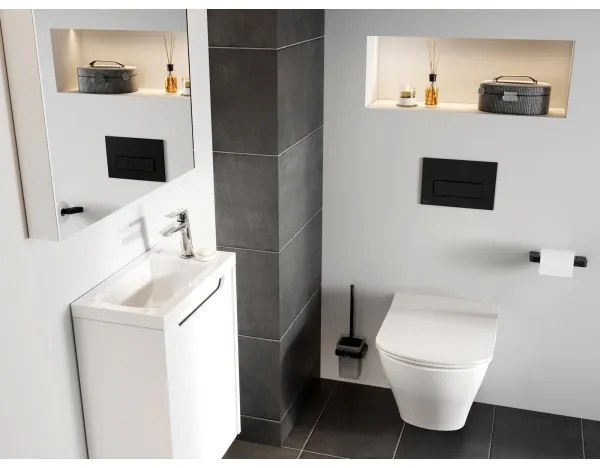 Ravak X01744 - Splachovacie tlačidlo UNI SLIM 24,7x16,5 cm čierne